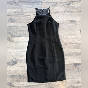 NWT Calvin Klein Size 6 Little Black Dress Sleeveless Sheath High Neck Lined NEW